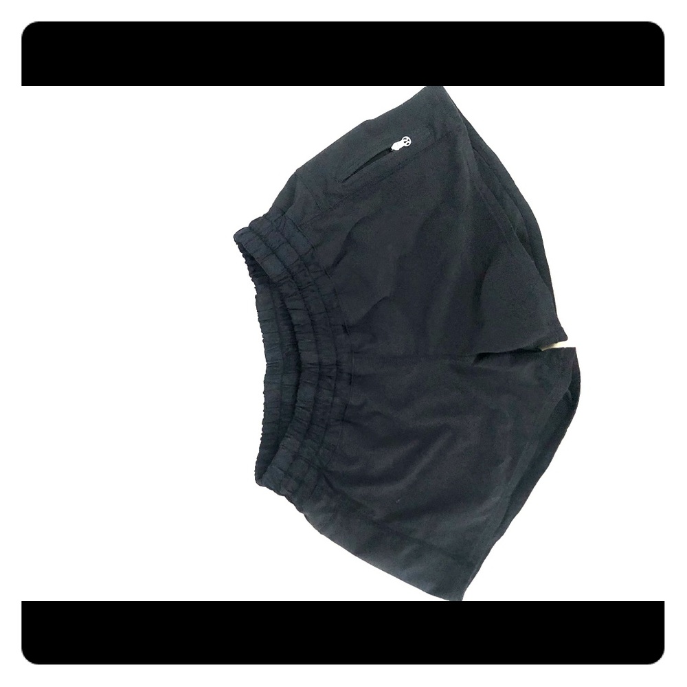 Lululemon Black Track Running shorts Sz 4 4”